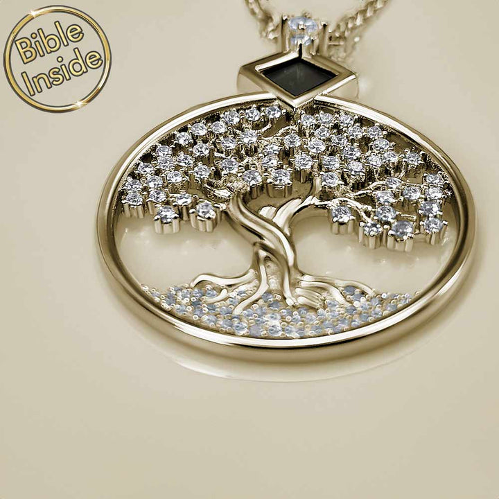 Timeless Tree of Life Christian gift featuring Biblical scripture inside
