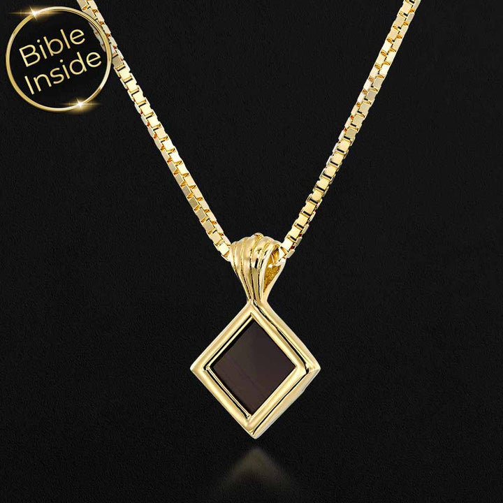 Christian faith jewelry rhombus necklace for modern believers