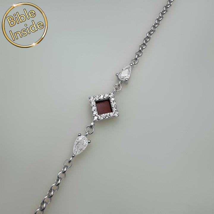 Silver Christian bracelet containing New Testament - My Nano Jewelry for faith expression