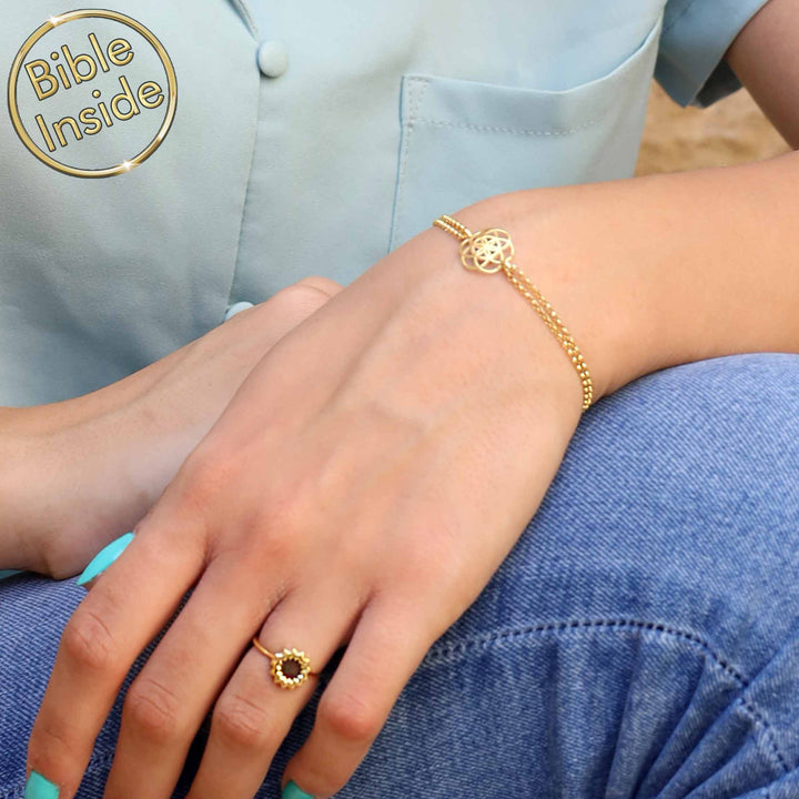Christian jewelry bracelet gift with meaningful nano Bible feature