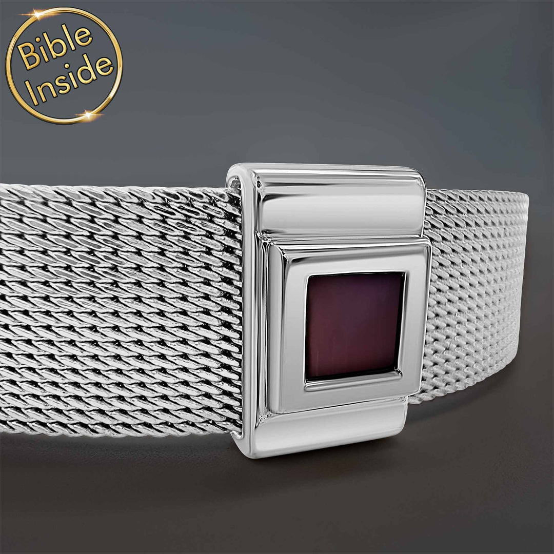Christian bracelet with nano Bible – distinctive unique valentine present for men
