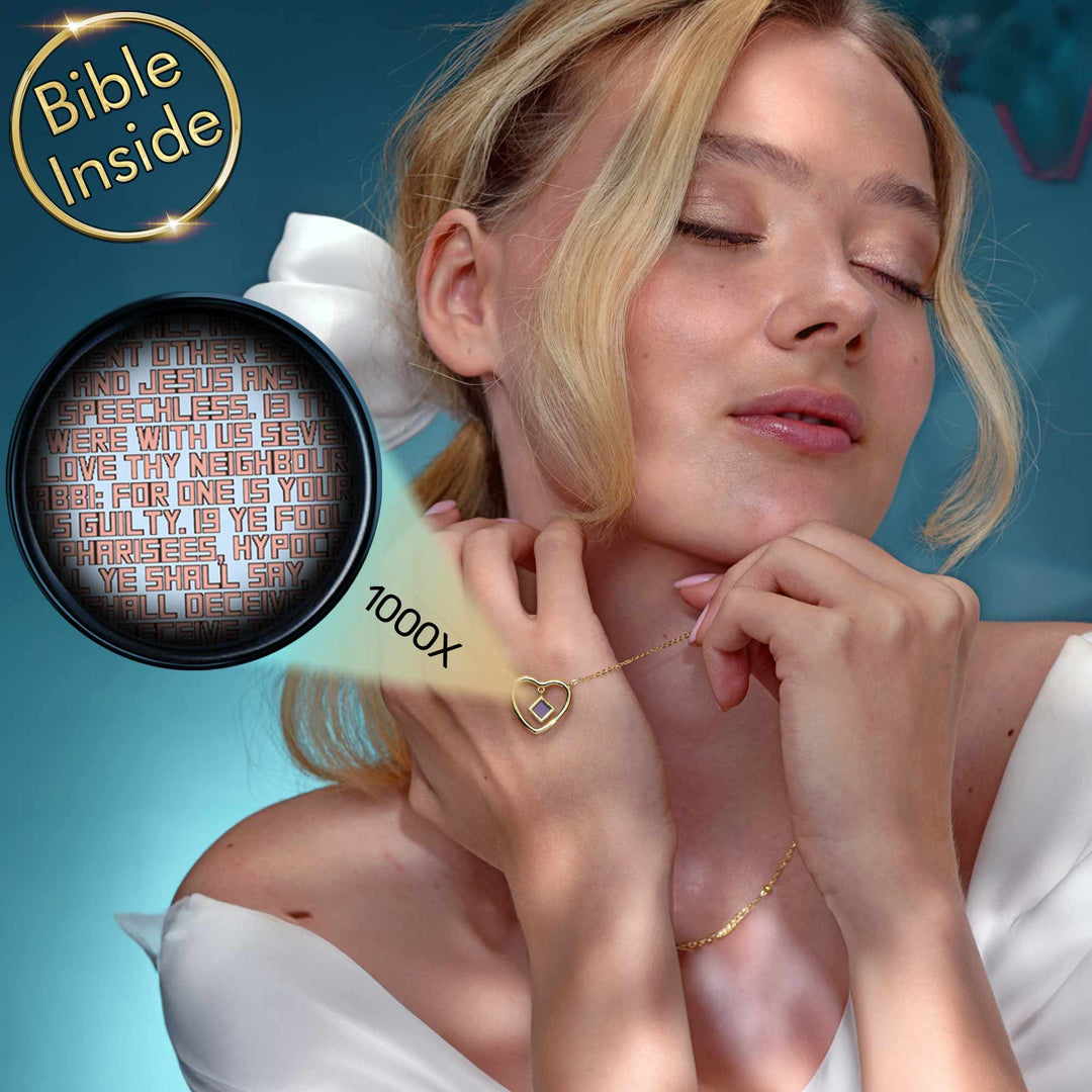 Gold valentine necklace with heart pendant minimalist Christian accessory