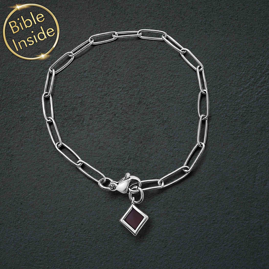 Valentines presents for women – rhombus bracelet with scripture