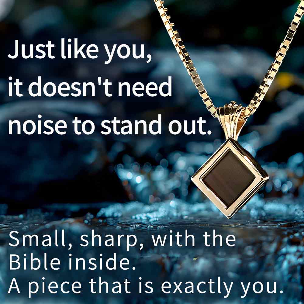 Valentine's day gift necklace with rhombus charm for modern believers