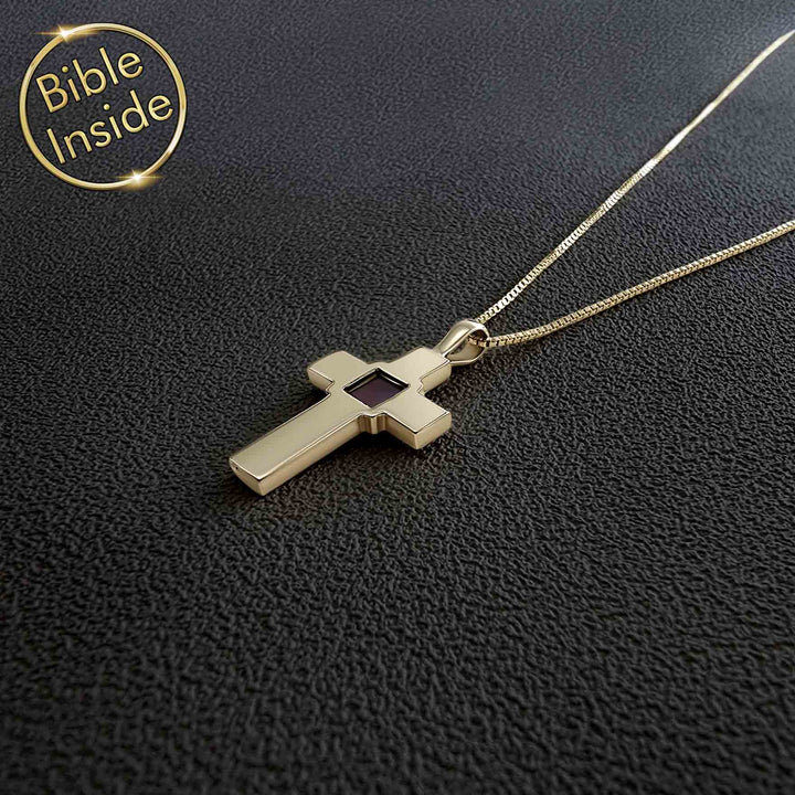 Valentines day pendant with cross charm in gold plated – My Nano Jewelry