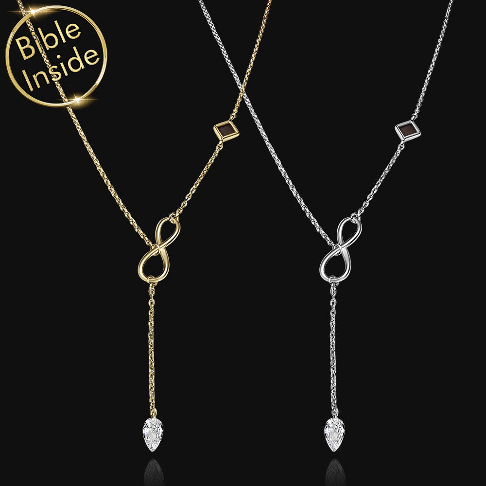 Modern valentine pendant combining love symbolism with faith elements