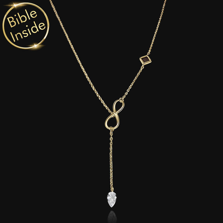 Meaningful valentines necklace with nano Bible and CZ sparkle