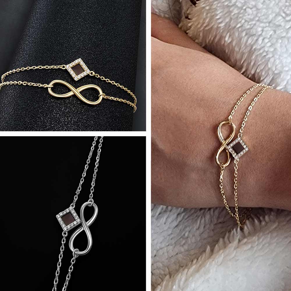 Valentines day bracelet for her infinity design with nano Bible chip