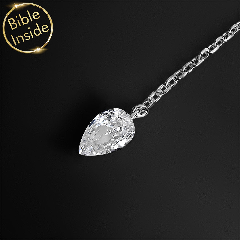 Valentine's day gifts - minimalist necklace with microchip Bible technology