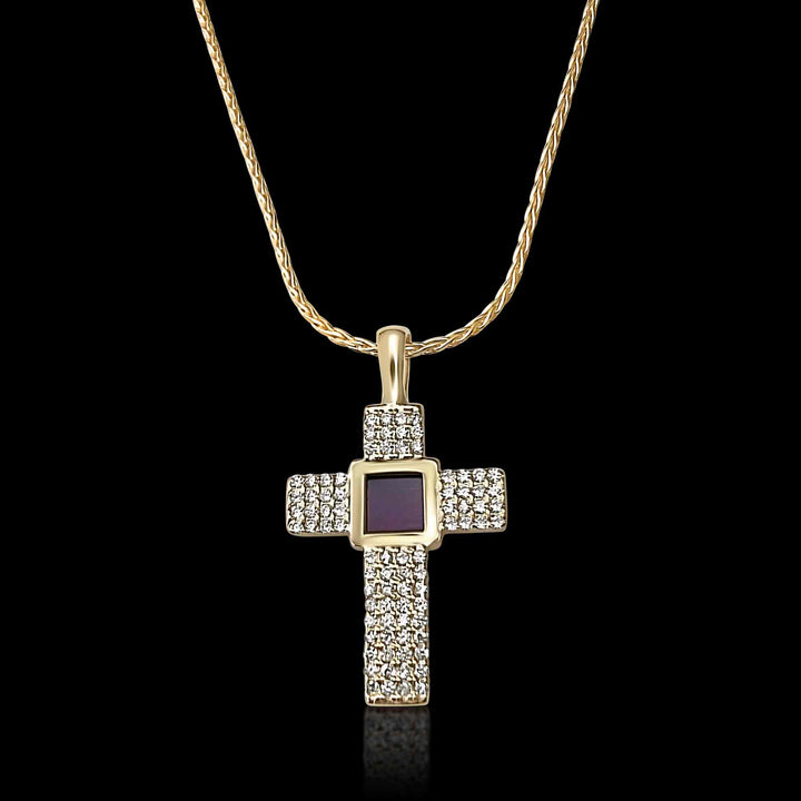 Valentines day cross jewelry with Bible text – faith accessory