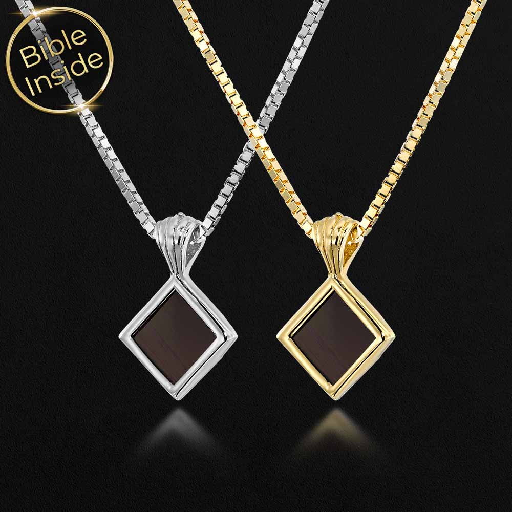 Valentine's Day jewelry with rhombus pendant for faith expression