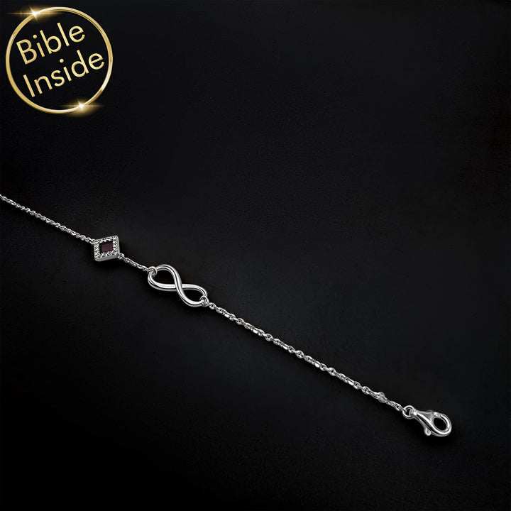 Gifts valentines featuring rhombus bracelet with New Testament nano chip