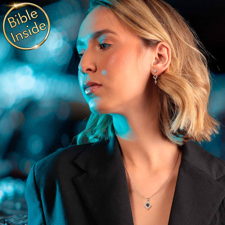 Gold rhombus bracelet nano Bible valentines gift – My Nano Jewelry