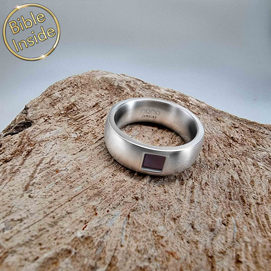 Women's cute valentines gifts – circular ring with New Testament