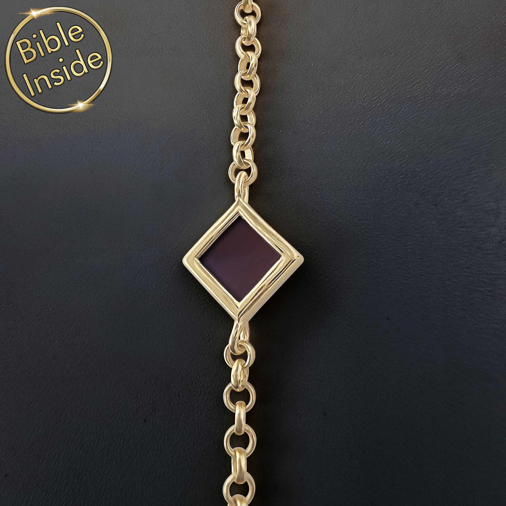 Women's Christian bracelet featuring Essence symbol in gold