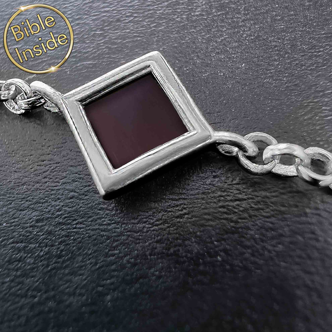 Christian jewelry for women featuring nano Bible technology